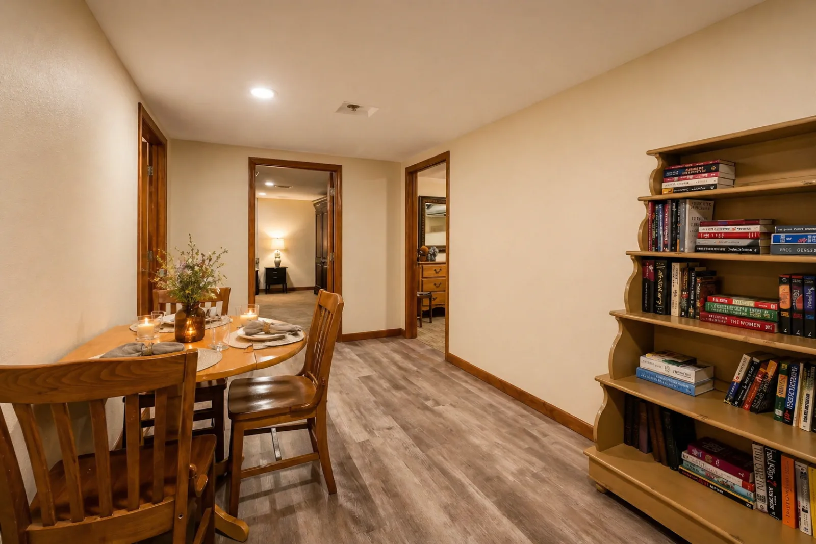 Dining area at Harbour Hideout group accommodation in downtown Sheridan, Wyoming