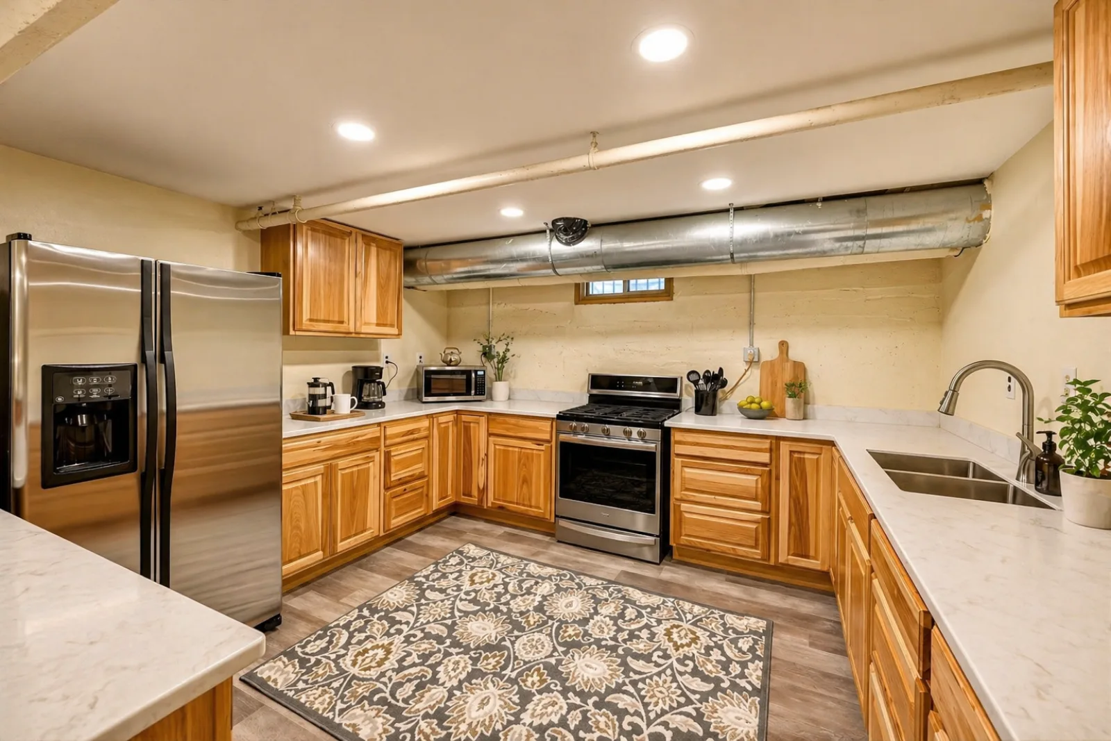 Open-concept lounge area at Harbour Hideout in downtown Sheridan, Wyoming