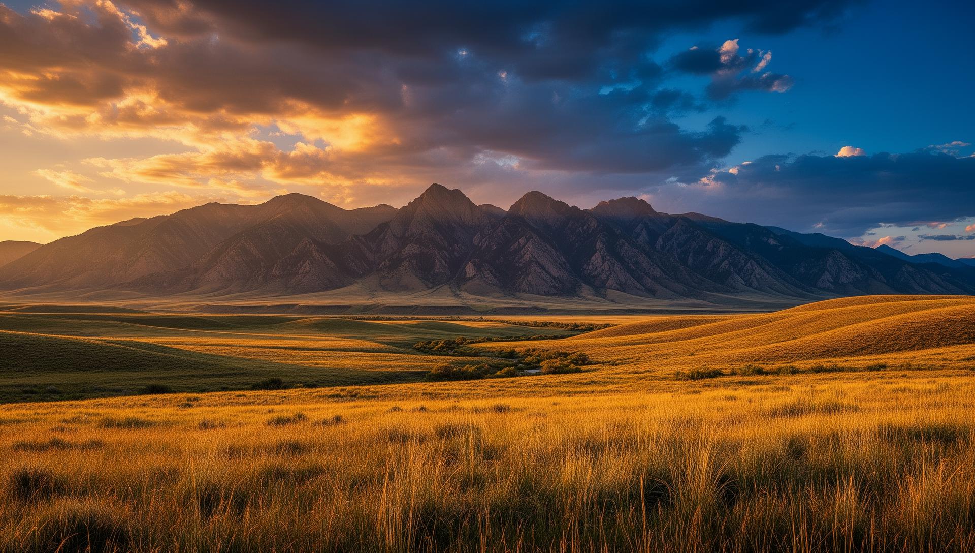 Wyoming Bighorn Mountains at golden hour